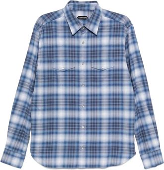 Tom Ford Camicia a quadri - Blu