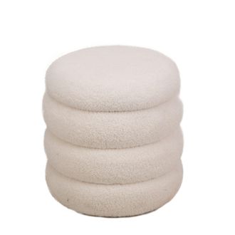 Nordlys Scandinavian Living Room Pouf in White