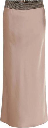Gustav Rokken, Dames, Beige, L, Polyester, Bias Cut Lange Rok