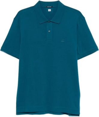 C.P. Company Polo Shirt met Logo - Heren - Polos - Blauw - S - Katoen - Tops