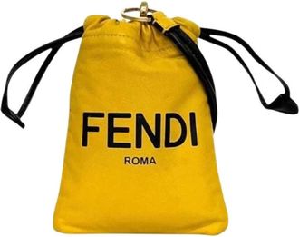 Fendi Pre-owned Mini Bags, female, Yellow, Size: ONE SIZE Pre-owned Vintage Mini Pouch