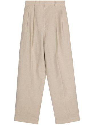 Toteme Beige Wide Leg Trousers