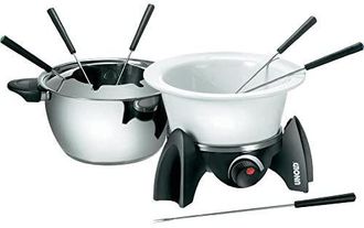 Unold 48615 Fonduta 500 W Con Regolazione Manuale Della Temperatura Nero, Argento - Unold