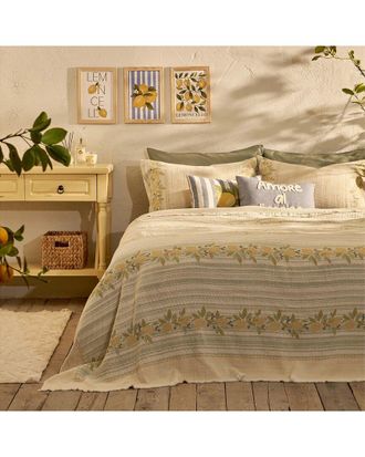 Bella Maison Limoncello Cotton Jacquard Coverlet Set