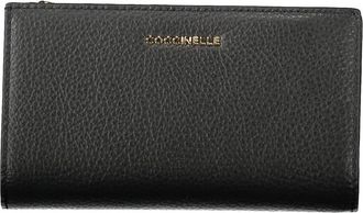 Coccinelle Metallic Soft Wallet - Dames - Portefeuilles - Zwart - ONE Size - Leer - Accessoires
