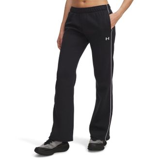 Under Armour Rival-joggingbroek met zijstrepen en uitlopende pijpen voor dames (Zwart gem&ecirc;leerd)