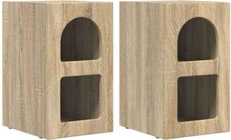 vidaXL Bedside Table 2 pcs Sonoma Oak 29.5 x 35 x 50 cm vidaXL