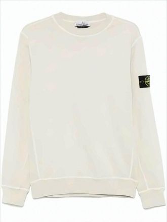 Stone Island Long-Sleeve Cotton T-Shirt With Minimalist Design And Iconic Patch