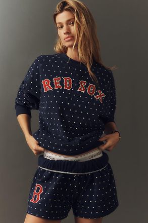 Mitchell & Ness MLB Long-Sleeve Crew-Neck Pullover