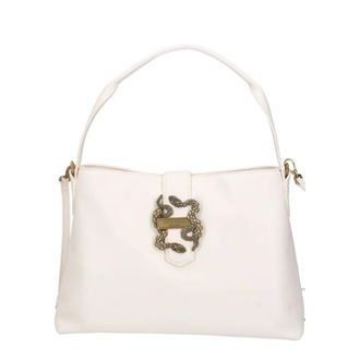 Just Cavalli Tassen, Dames, Wit, ONE Size, Iconische Slangenstijl Handtas