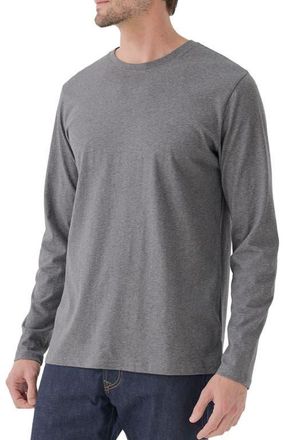 Pact Organic Cotton Softspun Long Sleeve Tee in Medium Grey Heather at Nordstrom, Size Small
