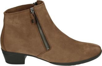 Hartjes Westers stijl cognac nubuck dameslaars - Dames - Laarzen met Hak - Bruin - 38 EU - Schoenen