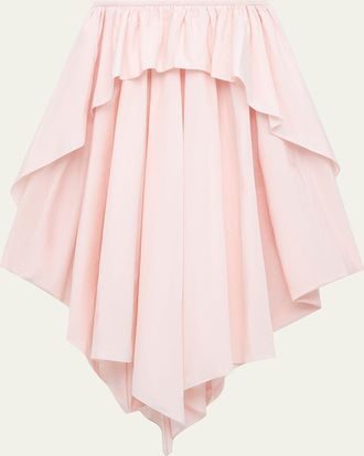 Loewe x Paulas Ibiza Layered Ruffle Cotton Midi Skirt
