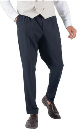 HUGO BOSS Heren, Broeken, Blauw, Maat: XL Wol