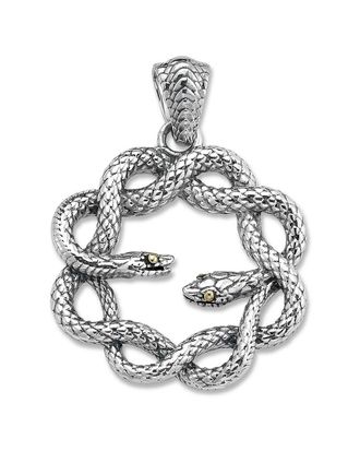 Samuel B. 18K & Silver Double Snake Pendant