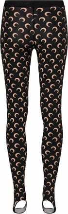 Marine Serre Polyamide Elastane Leggings - Black