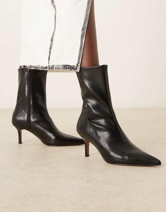 Asos Rosalind - Stivaletti neri con tacchetto a spillo-Nero