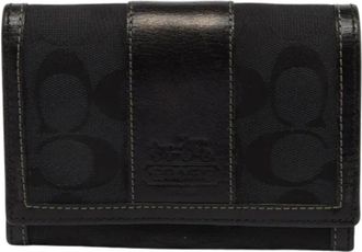 Coach Pre-owned Wallets, female, Black, Size: ONE SIZE Pre-owned Canvas wallets
