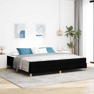 vidaXL Vidaxl - Letto A Molle Nero, Marrone 200 X 200 Cm
