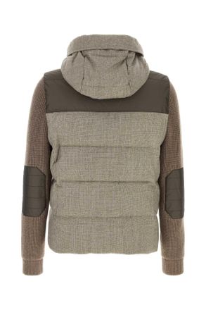 Moorer Mens Cappuccino Wool Bensa Down Jacket Avana Piumini