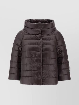 Herno sofia jewel sleeves high collar coat