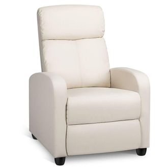 Yaheetech Sill&oacute;n Relax Silla Relax Sill&oacute;n Reclinable Butaca Sal&oacute;n Reclinable Silla Grande Con 3 Posiciones Silla Relax Ajustable Sillon Tapizado Marr&oacute;n/cuero Pu