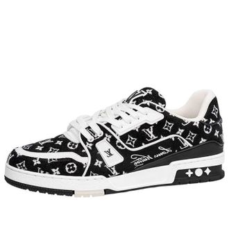 Louis Vuitton LV Trainer Sneakers Black Monogram 1ABFTE