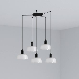 Netlighting Tatawin Small 5 Light White Cluster Drop Pendant Lamp