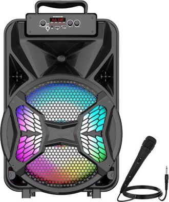 OEM Altavoz Bluetooth Port&aacute;til 51&times;32cm Luminoso 10w Con Micr&oacute;fono Integrado Negro
