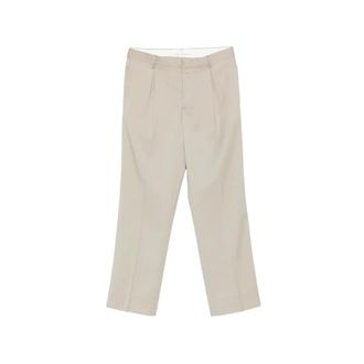 BRIGLIA 1949 Suit Trousers, male, Beige, Size: 2XL Pleated Suit Trousers