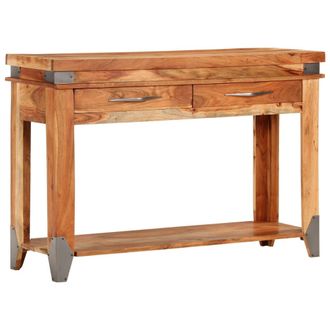 vidaXL Vidaxl - Mesa Consola De Madera Maciza De Acacia 110x34x74 Cm