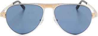 Cartier Occhiali da sole con montatura stile pilota - Argento