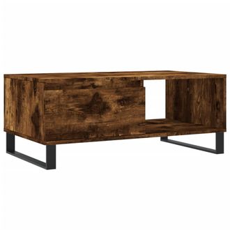 vidaXL Vidaxl - Mesa De Centro Madera Contrachapada Roble Ahumado 90x50x36,5 Cm