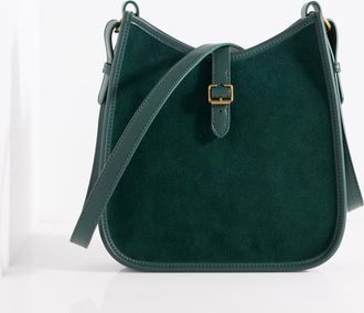 Talbots Nadine Suede Saddle Bag - Hunter - 001 Talbots