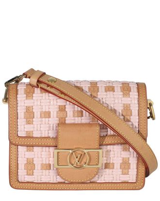 Louis Vuitton Beige, Multicolor, Pink Leather Dauphine PM (Authentic Pre-Loved)