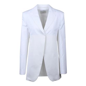 Sportmax Aster Blazer - Dames - Jassen - Wit - Maat: 2XS Katoen