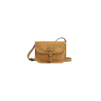 Valentino Tassen, Dames, Beige, ONE Size, Leer, Nellcote Kleine Crossbodytas