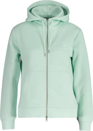 GANT zip-fastening hoodie - women - Cotton/Polyester - L - Green