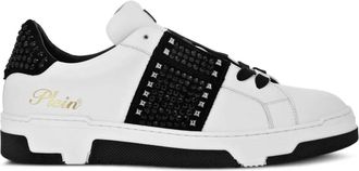 Philipp Plein Sneakers in pelle con borchie - Bianco
