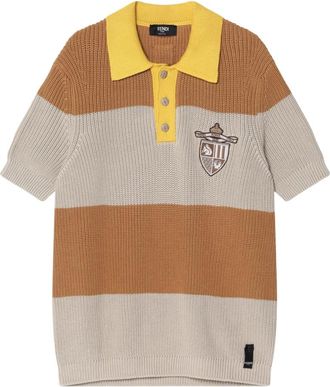 Fendi Polo Shirt Korte Mouw - Heren - V-hals truien - Veelkleurig - S - Truien & Vesten