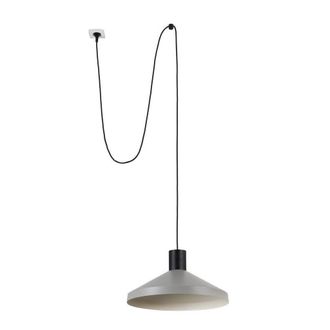 Netlighting Kombo Grey Dome Pendant Lamp &Oslash;400 With Plug in Black