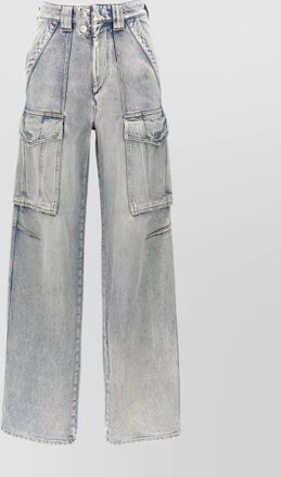 Isabel Marant heilani high waist wide leg cargo trousers