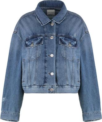 Pinko Garbone Denim Jacket - Dames - Spijkerjassen - Blauw - XS - Denim - Jassen