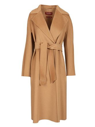Max Mara Wool, Cashmere And Silk Coat Coats Beige-Donna