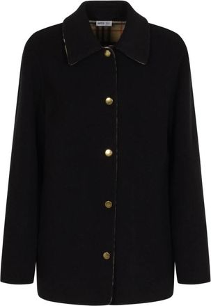 Burberry Lancashire Jacket - Dames - Zomerjassen - Zwart - S - Wol - Jassen