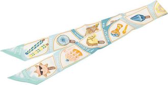 Herm&egrave;s Pre-owned Hermes Funny Ice Cream Silk Twilly Scarf Ladies D31621PD21HTGTLB