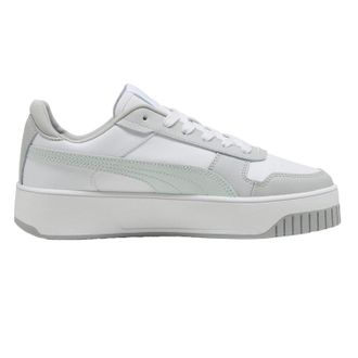 Puma Carina Street leren platformschoenen voor dames (Wit/blauw/grijs)
