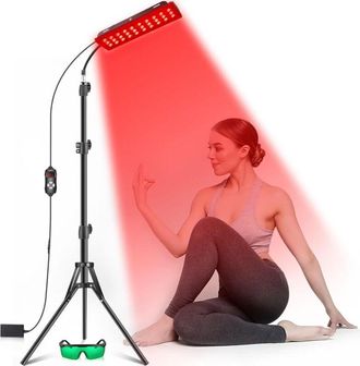 OEM L&aacute;mpara De Terapia De Luz Roja, Terapia De Luz Infrarroja Con Soporte, Dispositivo De Luz Roja De 660 Nm Y Luz Infrarroja Cercana De 850 Nm Para Alivi