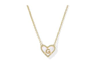 Kendra Scott Heart Letter M Short Pendant Womens Necklace Womens Necklace G, Brass/Gold-Plated