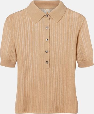 Jardin Des Orangers Polo in cashmere a coste